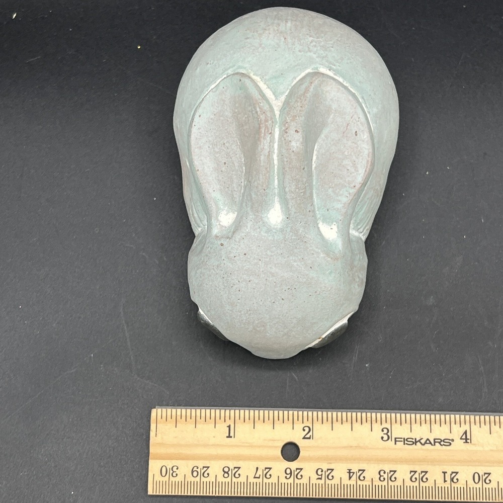 Vintage Isabel Bloom Bunny Concrete Sculpture Signed Rabbit Easter 4" - Picture 7 of 7